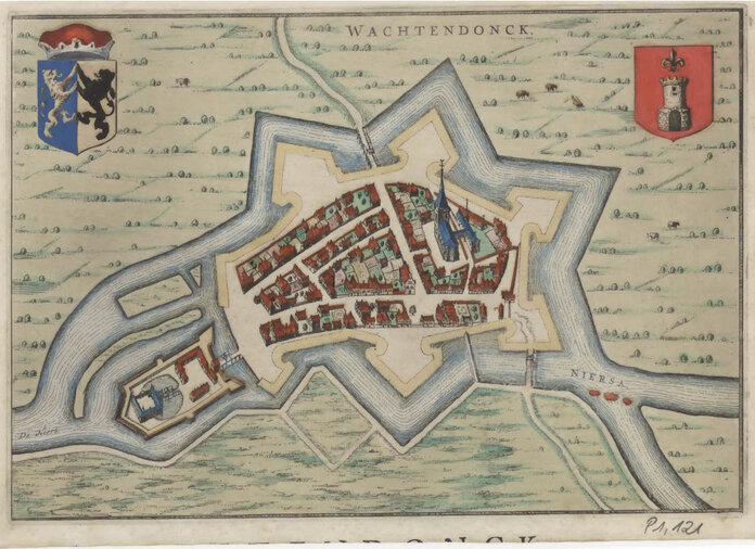 Historische Karte von Wachtendonk